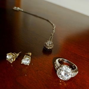3 piece set, ring earrings and necklace